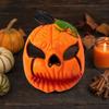 Hard Material Horror Mask Halloween Pumpkin Face Mask, Scary Lantern Party Costume Accessory Breathable Props for Secret Room Games