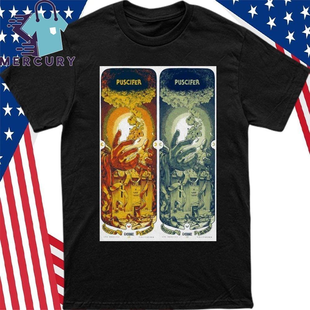 Unisex shirt Cotton Oversize Large Size Puscifer Exchange LA in Los Angeles, CA Tour 2025 Poster Shirt