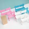 1 STK Neue Mini Stuhl Bank Hocker Ornamente Holz DIY Spielzeug Heim Garten Dekor Miniaturen Puppenhaus Fell