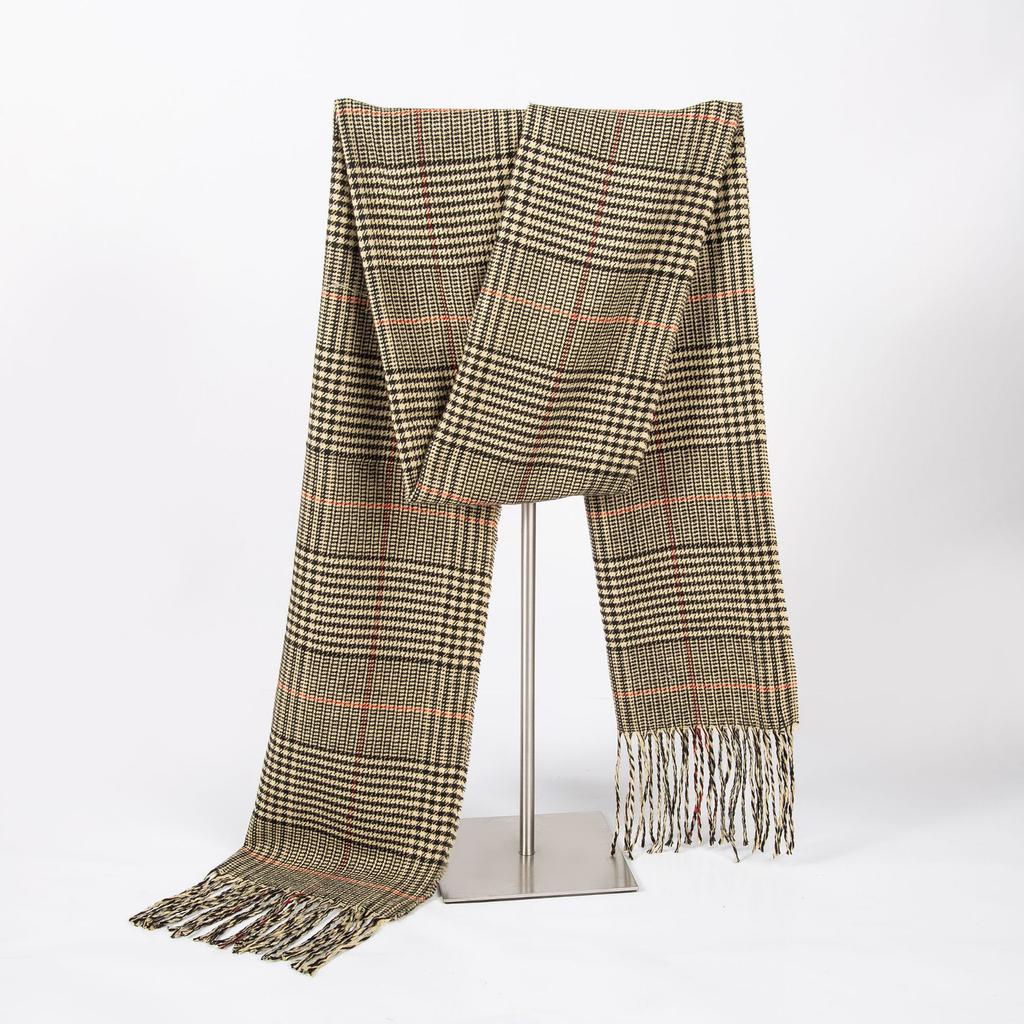 Plaid Long Scarf Winter Warm Cashmere Women Pashmina Foulard Bandana Scarves Female Luxury Hijab Tassel Shawl Wraps  New
