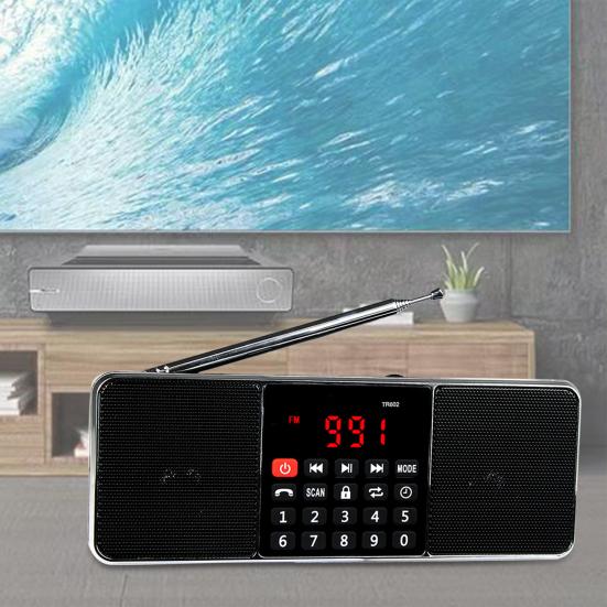 Retekess TR602 Digital Radio Portable LED Display Hands-free Stereo Speaker FM/AM Bluetooth-compatible Radio