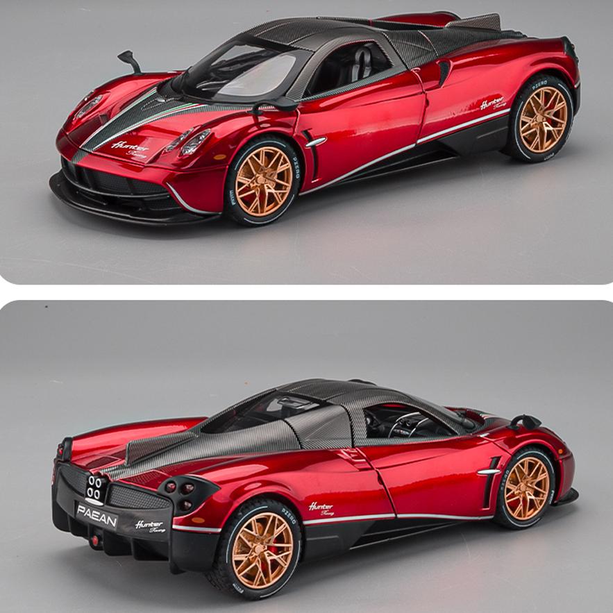 1/22 Scale Huayra Dinastia Supercar Diecast Car Model Toy,Pull Back Vehicle with Sound and Light for Kids Toddler Boys Girls Gift Collection