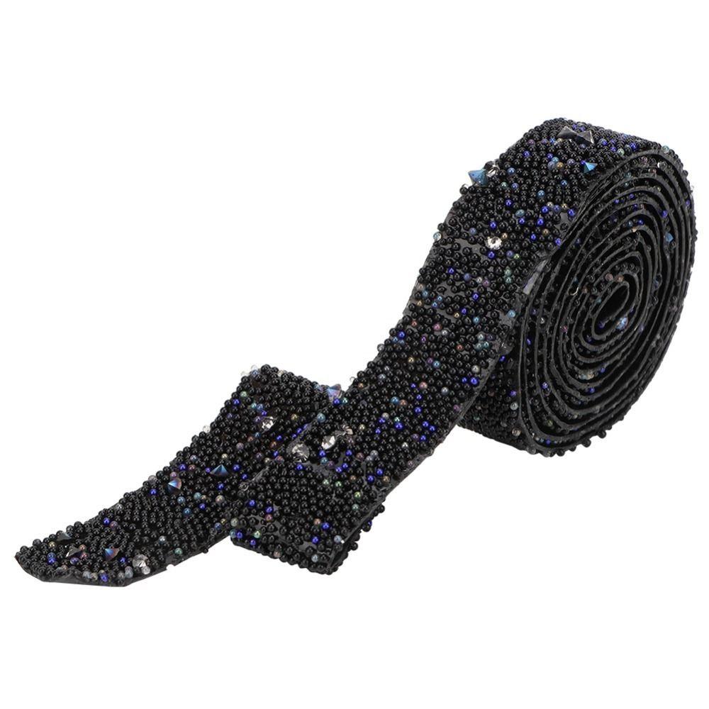 1PCS Delicate Shiny Sequin Beaded Trim 0.59inch Rhinestone Beaded Ribbon For DIY Crafts