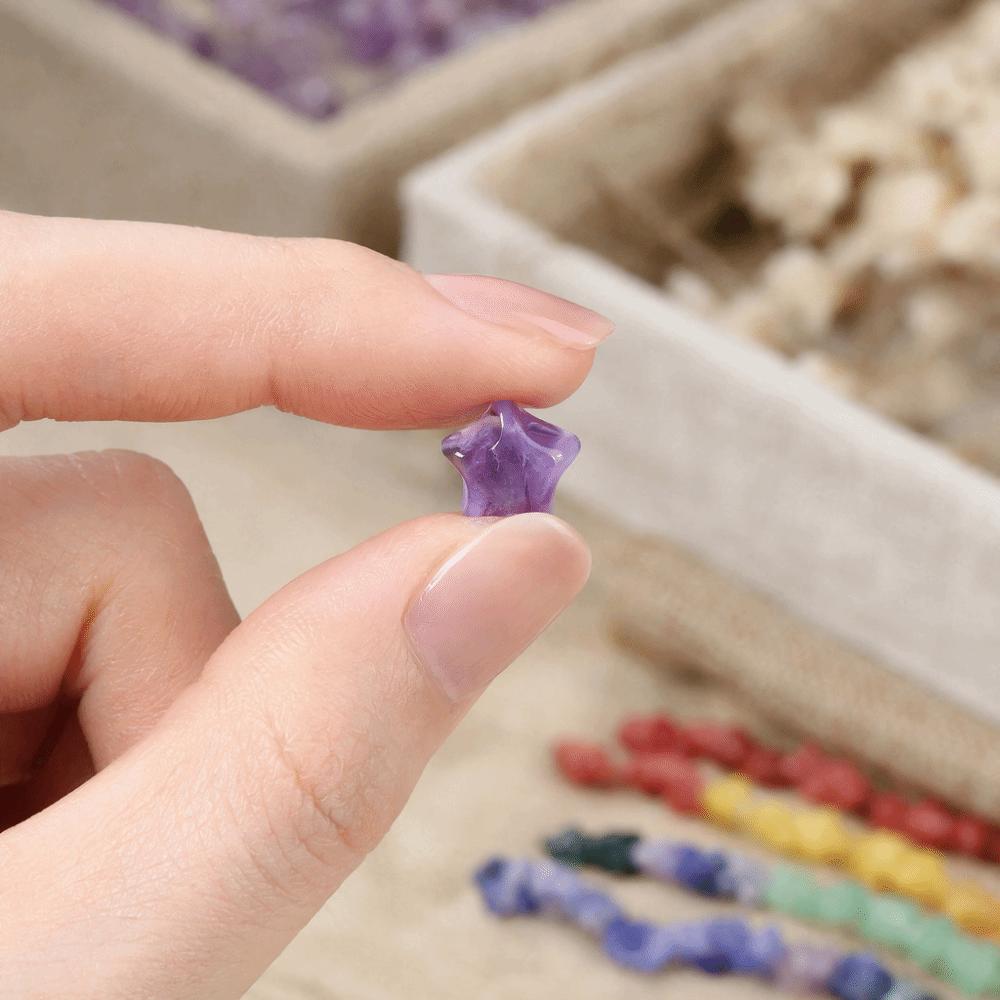 21pcs White Crystal Spacer Loose Beads Sodalite Jewelry Making Material Necklace Earrings