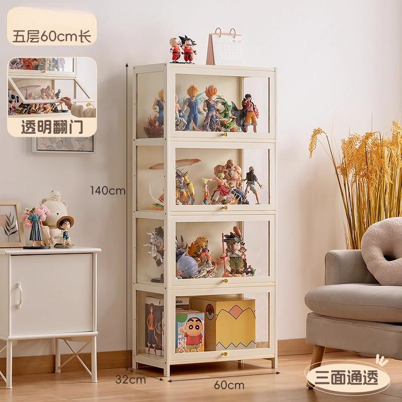 Acrylic figurine display cabinet with transparent design collectibles,models cosmetics,dust-proof countertop display stand