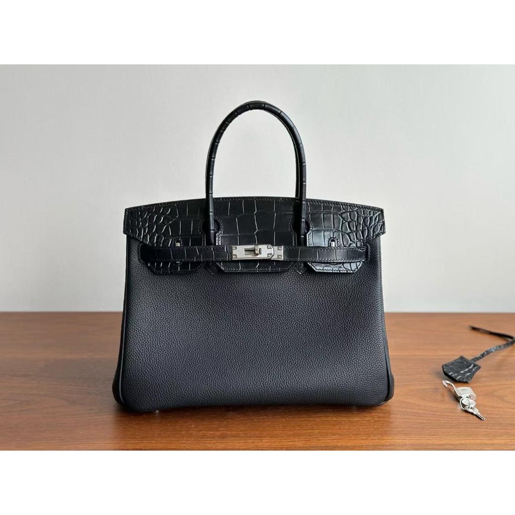 Prawdziwa skóra wzór krokodyla platynowa torba seria skóry bydlęcej togo przenośna platynowa torba duża pojemność