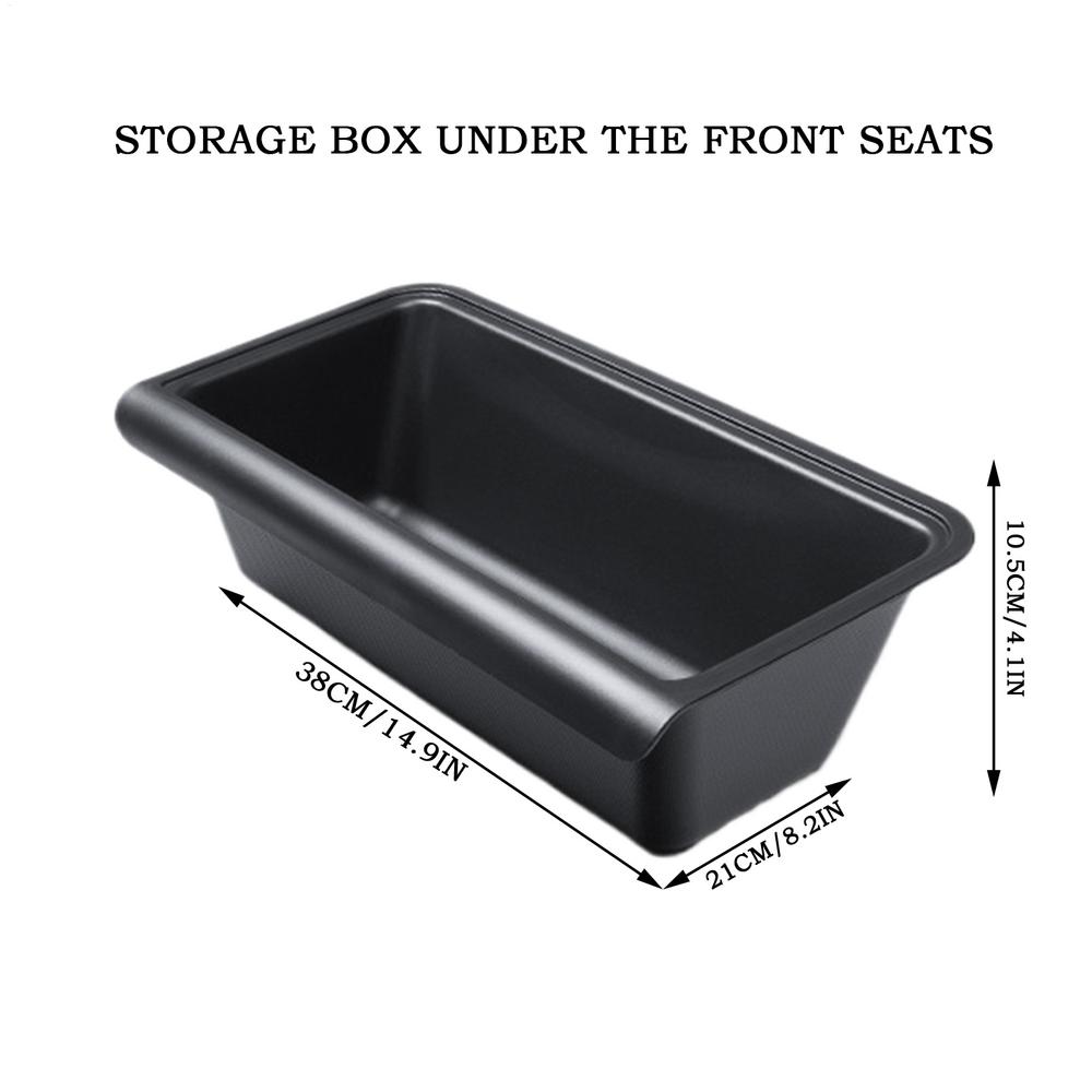 For New Version Of Tesla Model Y Under Seat Storage Box Waterproof Storage Tray Washable Bin Under Seat Tray Vehicle Accessories