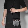 Steampunk Owl Pu Ladies Shoulder Bag With Zipper Pouch For Daily Use