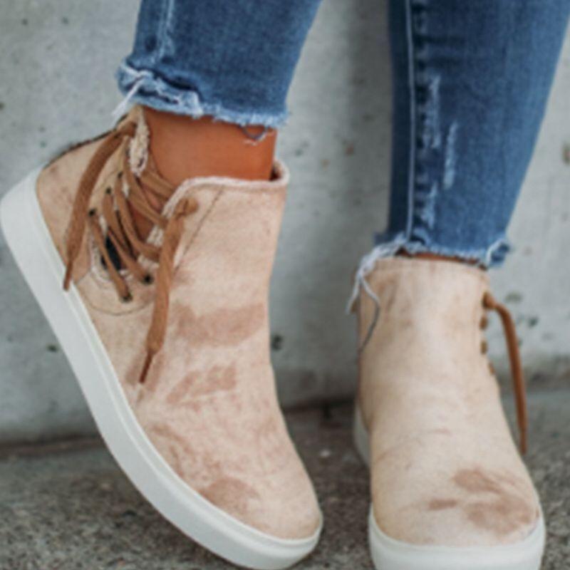 Spring and summer new flat-soled women's outer large-size pink casual shoes side zipper platform single shoes