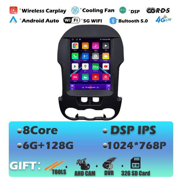 1024*768P For Ford Ranger 2012-2015 Carplay Android 14 Car Radio Multimedia Video Player Navigaion Head Unit Stereo 2Din Audio