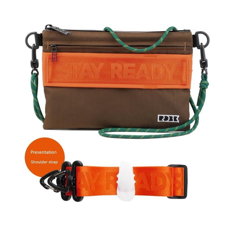 

Rdbk Trendy Casual Contrast Color Lightweight Nylon Crossbody Bag Mocha