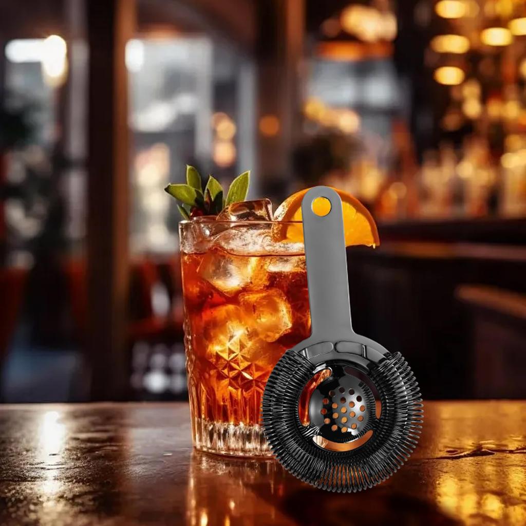 Cocktail Strainer, Mixing Strainer, Strainer for Cocktails, Mixing Glass, Standard, Commercial/Home Use, Absinthe Spoon, Bar Tool, Length 16.5cm X Wid
