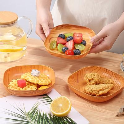 1 Set Store Dessert Multipurpose Food Grade Clear Texture Lightweight Cake Snacks Serving Trays Dried Fruit Plates