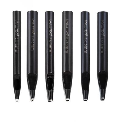 WUTA Set Oval Hole Punch Steel Belt Leather Craft DIY 6-Piece Set, Punch, Punch, Tool.