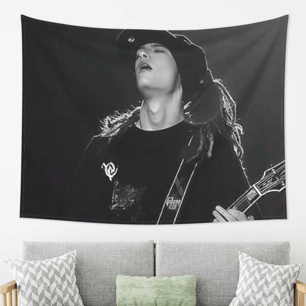 Tokio Hotel Tom Kaulitz Gruppo Musicale Arazzo da Parete Decorazione Estetica per la Casa Arazzi per Soggiorno Camera da Letto