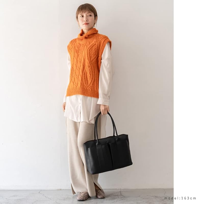 [VITAFELICE] Vita Felice Fronttasche Einkaufstasche Damen vsib-21c46p (schwarz)