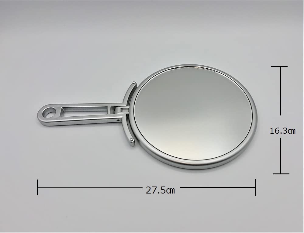 MELFA Makeup Mirror Hand & Stand L with 3x Magnification, Made in Japan, Double-Sided