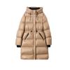 High-end 90 white duck down jacket women's medium and long 2024 winter new thickened waist over knee warm jacket large size
