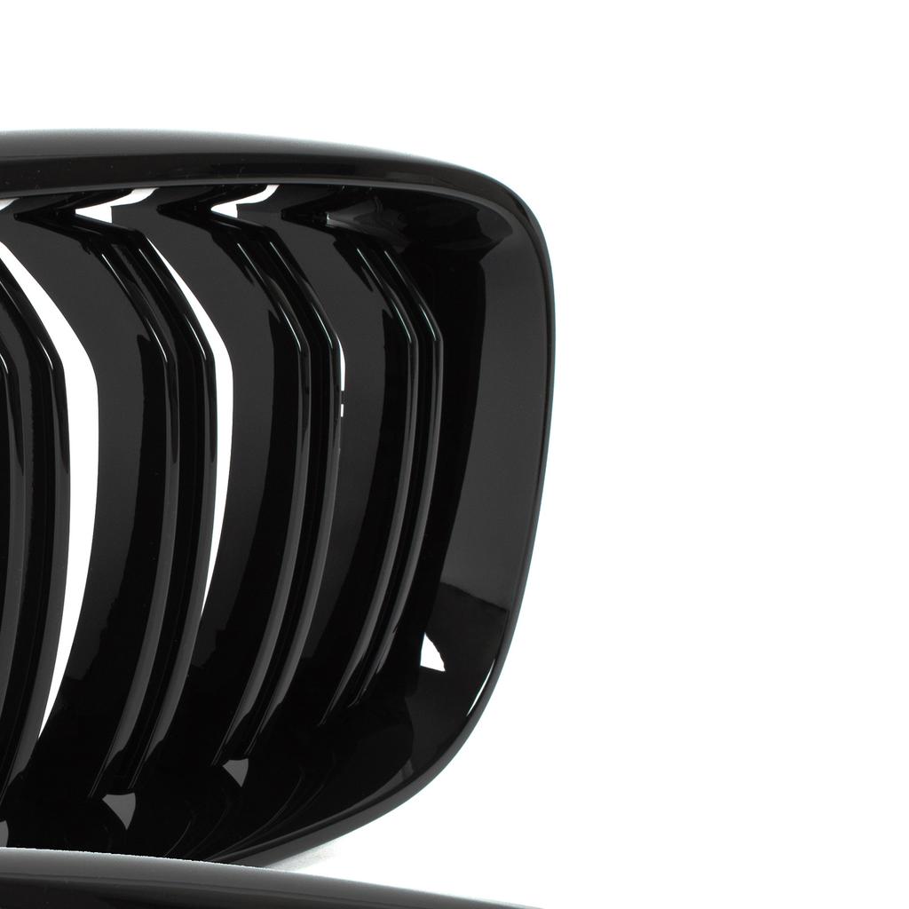 BMW 3 F34 GT 13-20 Grilles Between the Headlights (kidneys) Left + Right Set BLACK GLOSSY DOUBLE BAR