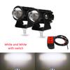 Motorcycle Mini Driving Light Dual Colo for Headlight Auxiliary Spotlight Lamp R ATV Scooter Moto Fog Light Accessories 12V