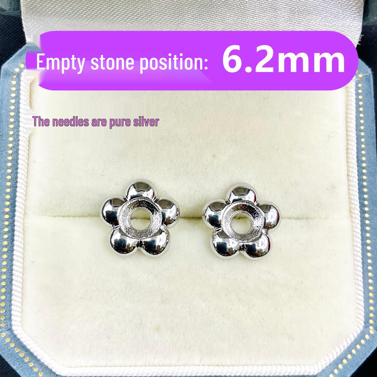 

Серьги-пусеты «Цветок», 6,2 мм, круглый бриллиант Hwa-ja, стерлинговое серебро S925, гипоаллергенный, модный дизайн.