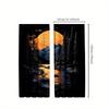 2pcs Vintage Mountain Sunset Curtains   Nature Theme Oil Painting Window Drapes for Room Decor