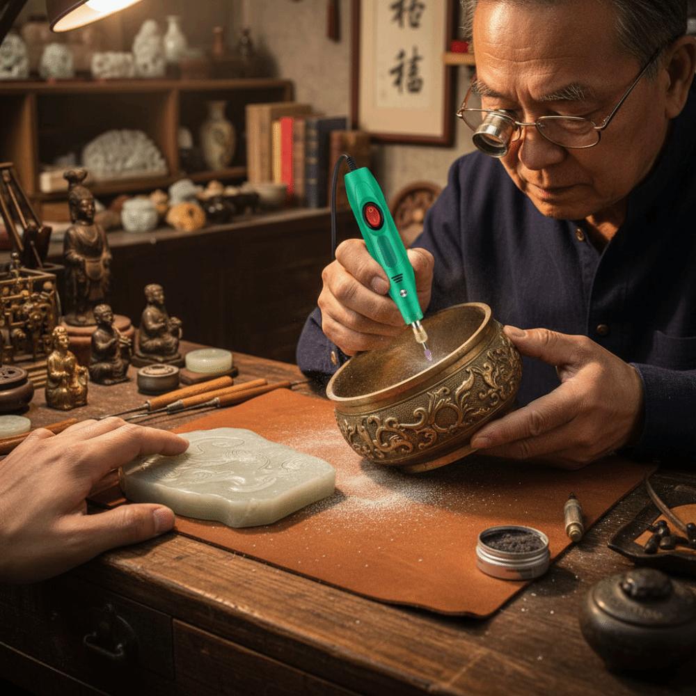 DIY Electric Drill Set Ergonomic Cordless Drill Mini Rotary Grinder Tool Cutting