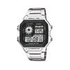 CASIO Customized watch modified series simple sports waterproof retro electronic movement Steel Strap same AE-1200(WEN-GaiZhuang-YiWoZuoShangXianSan)