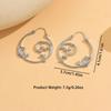 Vintage Silver Minimalist Style Metal Carved Pattern Earrings Ethnic Geometric Spiral Pendant women's Jewelry