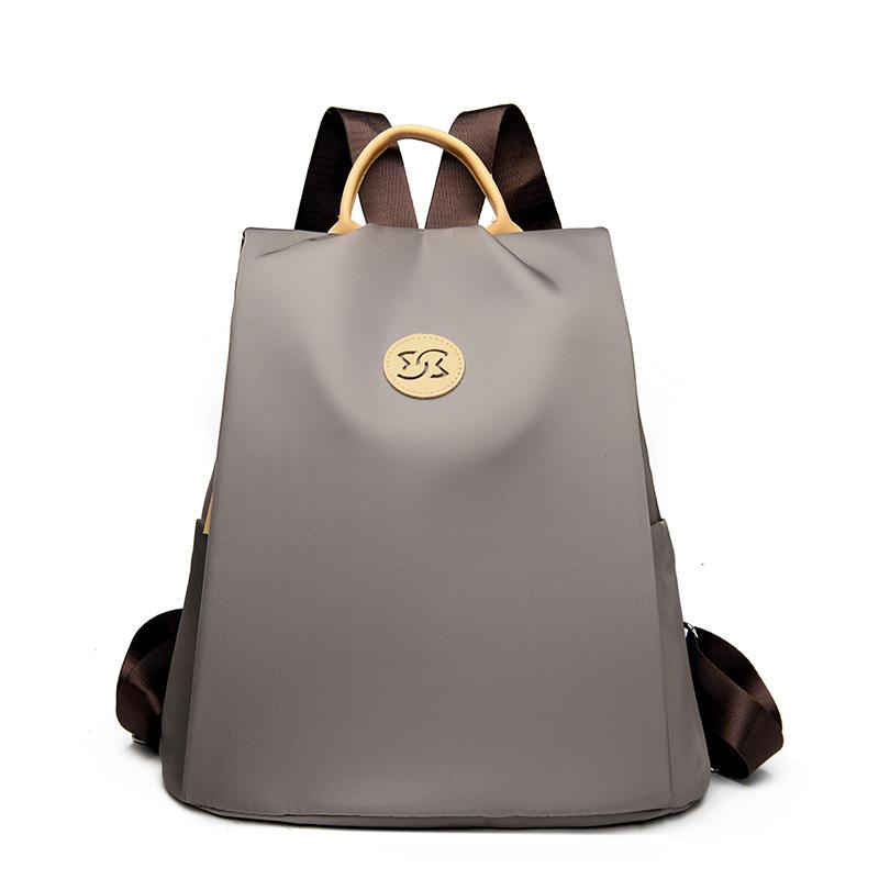 

Прочные рюкзаки против кражи Высококачественный нейлон Модный школьный рюкзак Роскошный дизайнерский бренд Женские рюкзаки Женский дорожный рюкзак серый