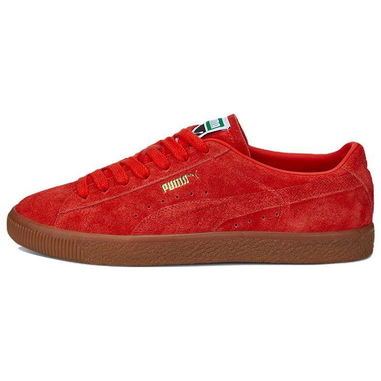 Puma Suede VTG Hairy Suede Red Gum Men Sneakers Gold 385698-04