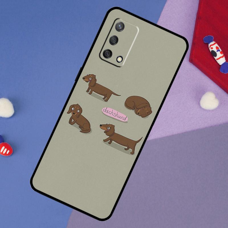 

Dachshund Dog Case For Oppo A17 A60 A40 A80 A16 A76 A96 A98 A58 A78 A18 A38 A57 A74 A54 A94 A15 A5 A6 Pro OPPO A94 4G