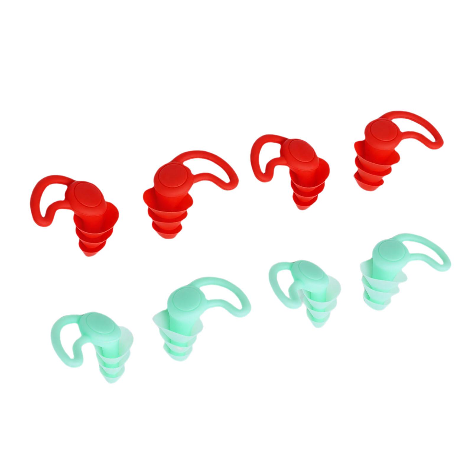 

4 Pairs Shark Fin Silicone Ear Plugs for Sleeping Swimming Noise Reduction Soft Reusable Washable Water Proof Ear Plugs