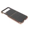 Leather Phone Case Scratch Resistant Nano Plating Folding Screen Phone Case Protective Phone Cover for Galaxy Z Flip4