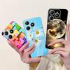 4G Clear For Realme Note 60 Case RMX3933 Luxury Butterfly Love Flowers Cool Lion Painted Phone Case For Realme Note 60X RMX3938