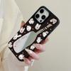 Mirror Phone Case for iPhone 15 11 13 14 for 15 16 Pro Max 12 13 16 Pro Cloud Flower and Animal Cute Style Phone Case