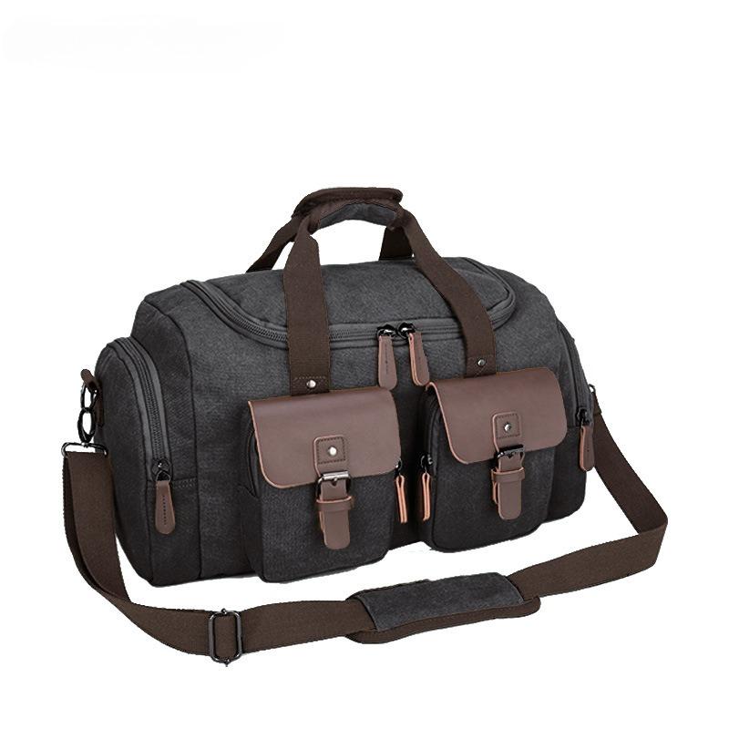 Wear-resistant 16A Microfiber Canvas Touring Bag Waterproof Short Distance Travel Luggage Bag Unisex Outdoor Sports Fitness Shoulder Crossbody Handbag