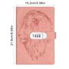 One A5PU 100 sheets/200 pages notebook, vintage password book with lock, diary clip, thickened creative manual ledger, student n