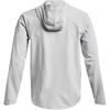 Under Armour Seria Ochrony przed Słońcem Solidna Rozpinana na Zamek Kaptur ze Sznurkiem Sportowa Tkana Oddychająca Kurtka Treningowa Męska Kurtka Szara 1370494-014