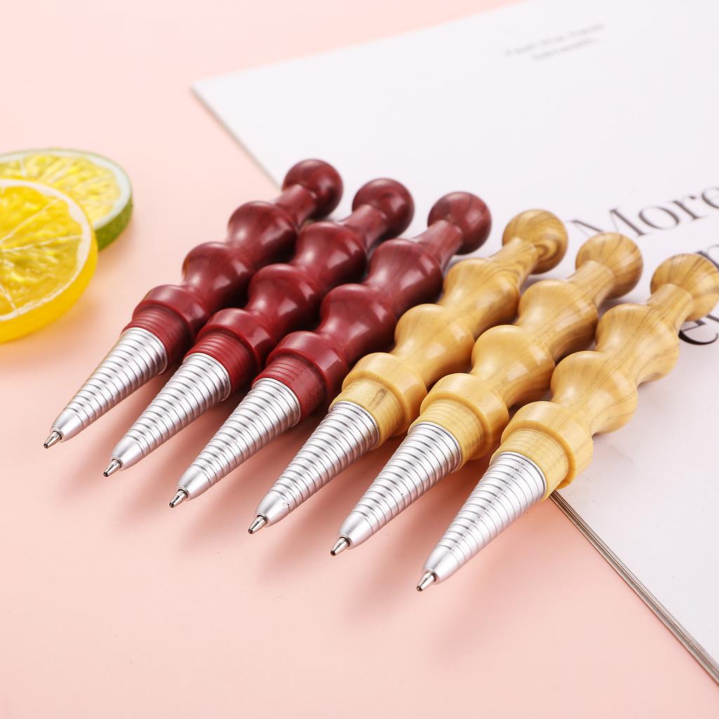 Back To School Season 5pcs Plastic Massage Rod Shaped Ballpoint Pen Sole Foot Massage Rod Shaped Ballpoint Pen Reinforce Rod Shaped Ballpoint Pen