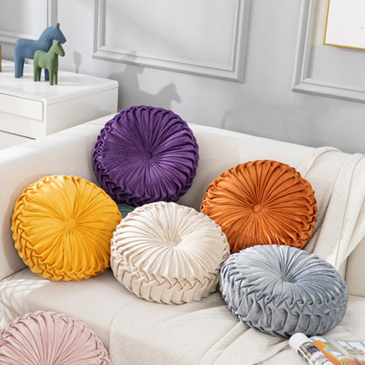 Nordic Style Woven Anti-static Handmade Pumpkin Pillow New Year Bedside Sofa Waist Office Cushion Lumbar Seat Cushions
