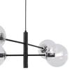 Vicenza Hanging Lamp Black-Chrome 4-Flat Clear Lamp E14