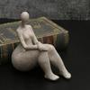 Contemporary Abstract Woman Statue Home Decoration Sandstone Resins Lady Figurine Sculpture for Home Office Decoration