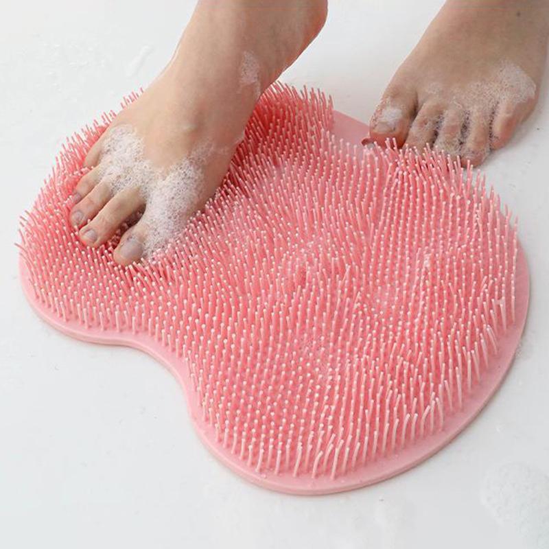 Fußwasch- und Fußmassage-Artefakt Faule Fußbürsten- und Fußmassage-Matten Zuhause Badezimmer Rutschfestes Fußwaschen mit Saugnäpfen und Fußpolstern