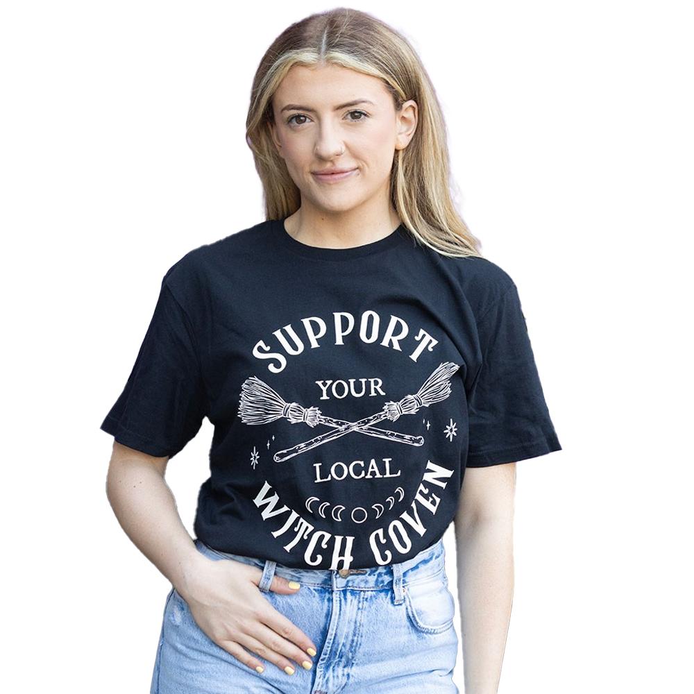 Something Different Unisex Adult Support Your Local Witch Coven T-Shirt