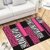 1pc Leopard Zebra Carpet, Leopard Pink White Black Special Carpet Suitable for Living Room, Bedroom, Computer Room, Dining Room, Under Table