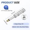 Uxcell 5pcs Inch Audio TS Plug Mono Male Plug Cable Connector TS Male Audio Cable Adapter for Guitars Inch Silver 1/4 6.35mm Speakers, Microphones,