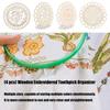 4Pieces Wood Stitching Thread Holder Disc Numbered Embroidery Floss Thread Organiser Embroidery Thread Dispenser Disc