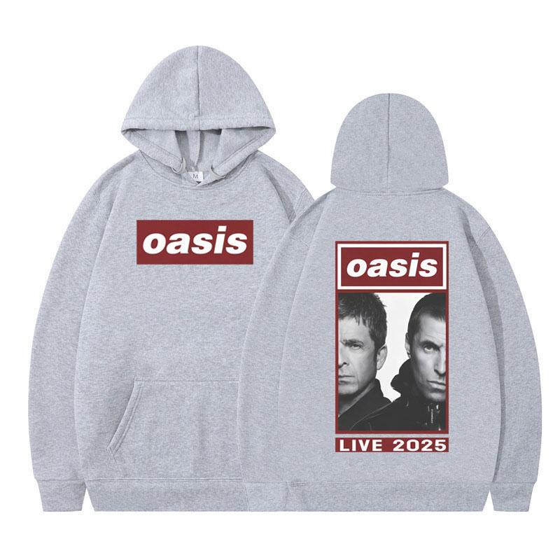 British Rock Band OASIS Live 25 Tour Hoodie Men Woman Oversized Hip Hop Sweatshirts Winter Thick Casual Oversized Tracksuit Tops