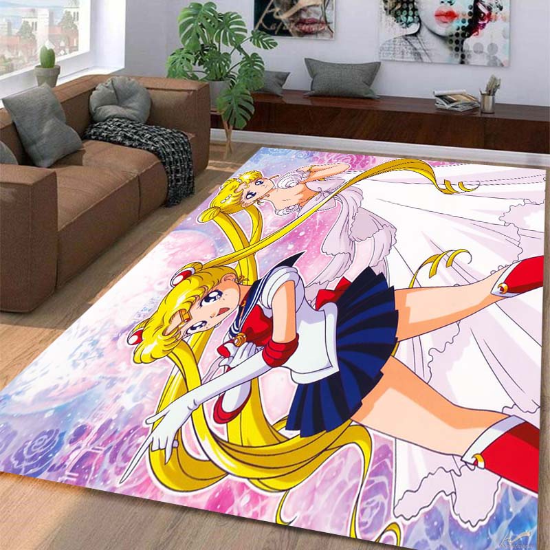 Carpet multi-size Beautiful girl,Sailor Moon ,Carpet for Living Room Bedroom Kid's Room Home Decor Area Rug Non-slip Mat Sofa Mat
